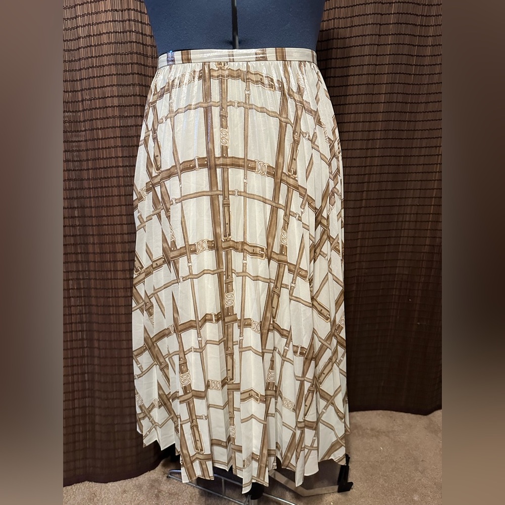 Ralph Lauren Metallic Pleated Skirt